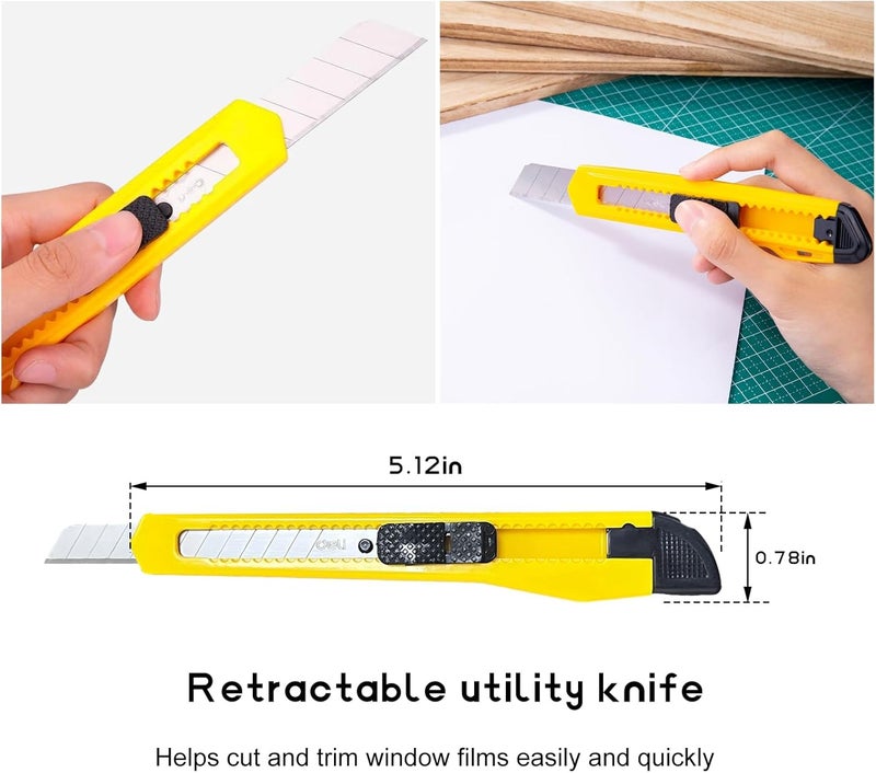 NYTKL 3 PCS Window Tint Kit, Window Film Installation Tools Include Squeegee, Utility Knife, Spray Bottle, Car Windows Tint Application Kit, Vehicle Glass Vinyl Wrap Tool Set - Image 4
